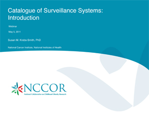 NCCOR – Launching the Catalogue of Surveillance Systems 